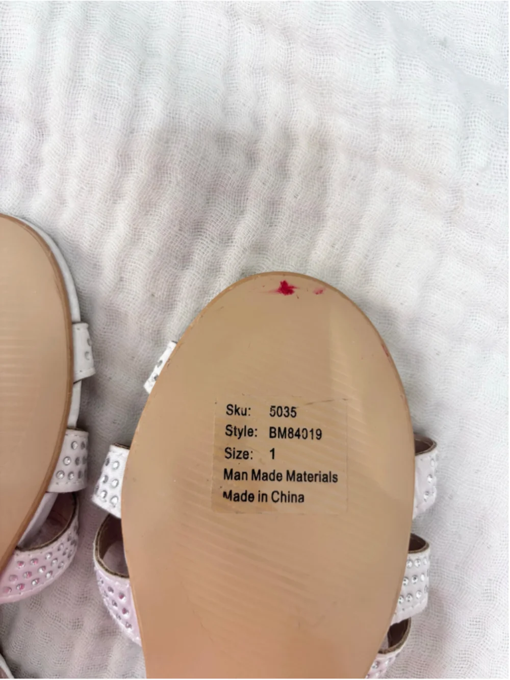Girls Badgley Mischka Dress Shoes 1 (Little Girl) White Silver Rhinestone